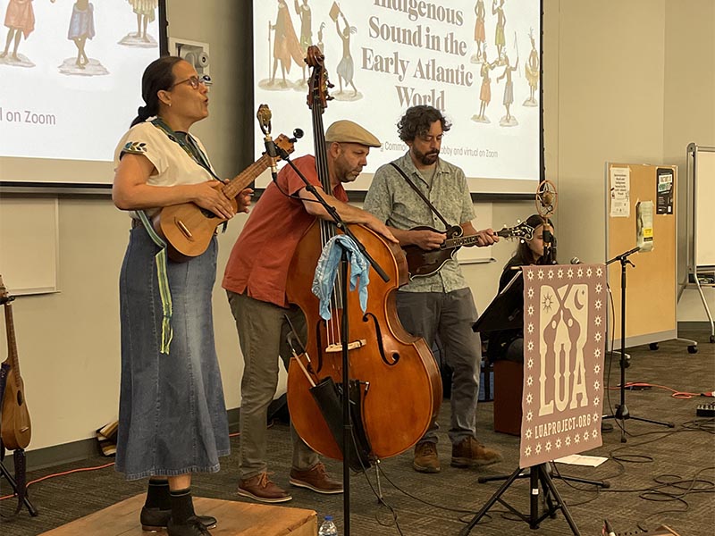 The folk band Lua plays at the Intersections Symposium at VCU