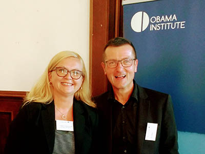 Cristina Stanciu and Oliver Scheiding at symposium in Germany