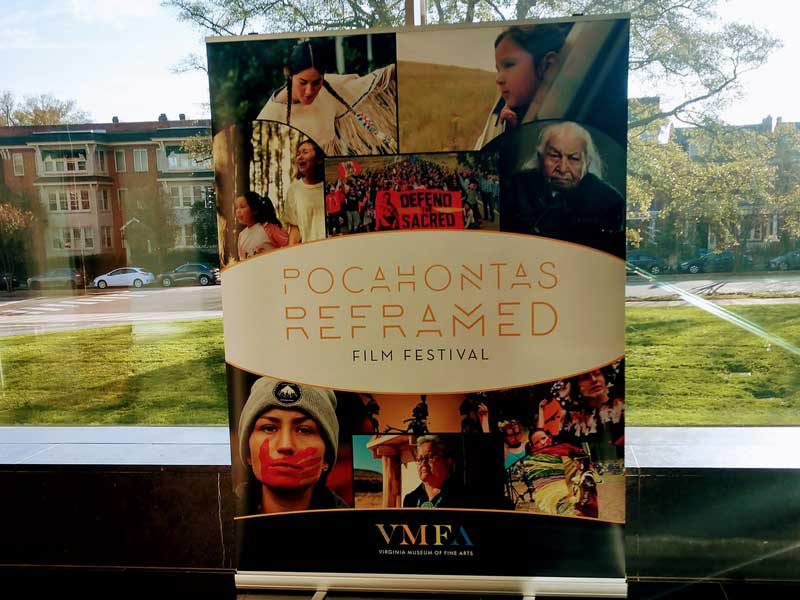 Pocahontas Reframed film festival poster at the VMFA